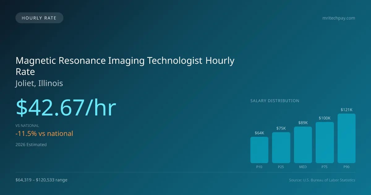 Magnetic Resonance Imaging Technologist Hourly Rate in Joliet, IL — 2026 est., based on 2025 BLS