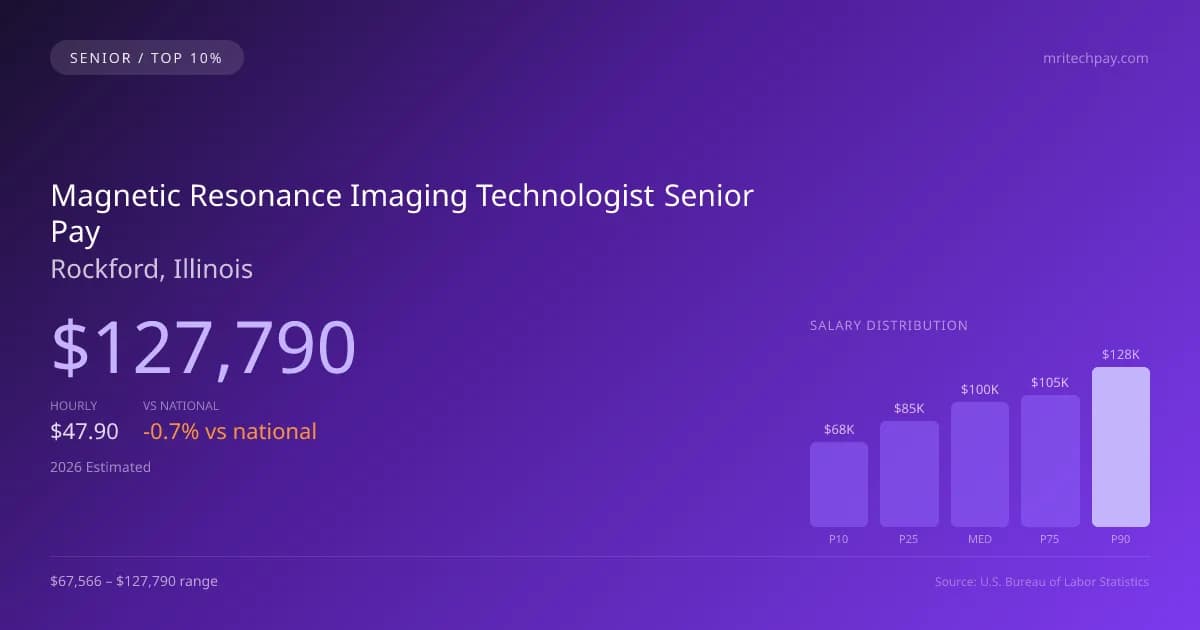 Magnetic Resonance Imaging Technologist Senior Salary in Rockford, IL — 2026 est., based on 2025 BLS