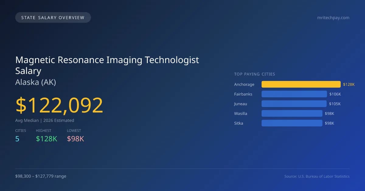 Magnetic Resonance Imaging Technologist Salary in Alaska - 2025 BLS Data Infographic