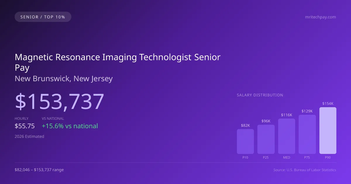 Magnetic Resonance Imaging Technologist Senior Salary in New Brunswick, NJ — 2026 est., based on 2025 BLS